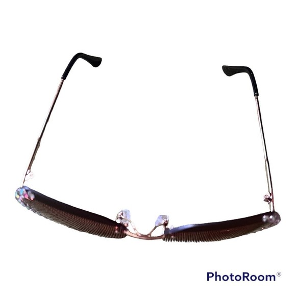 Rhinestone Fashion Retro Rimless Crystal Party Sunglasses - Picture 4 of 6